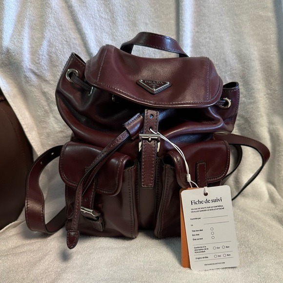 Prada Burgundy Leather Backpack - Picture 16 of 16